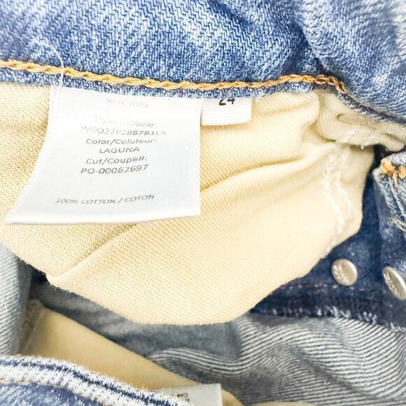 Rag & Bone Alissa High-Rise Barrel Leg Button Fly Denim Jeans Size 24 - Picture 7 of 8